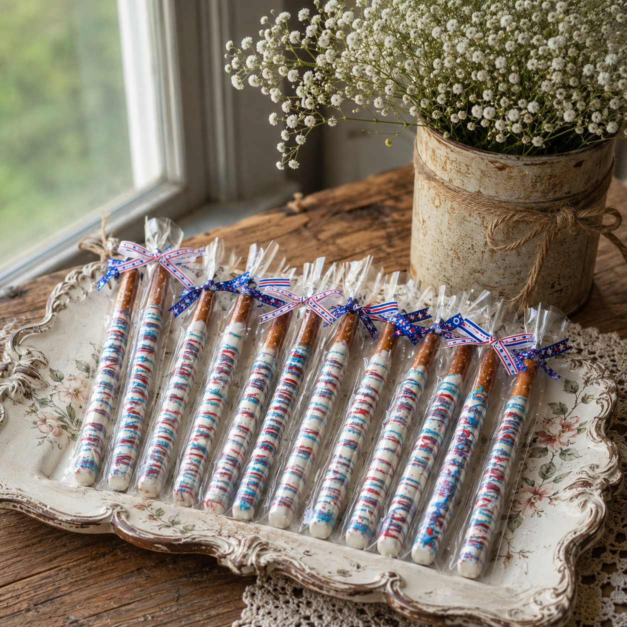 Dipped Pretzel Rods