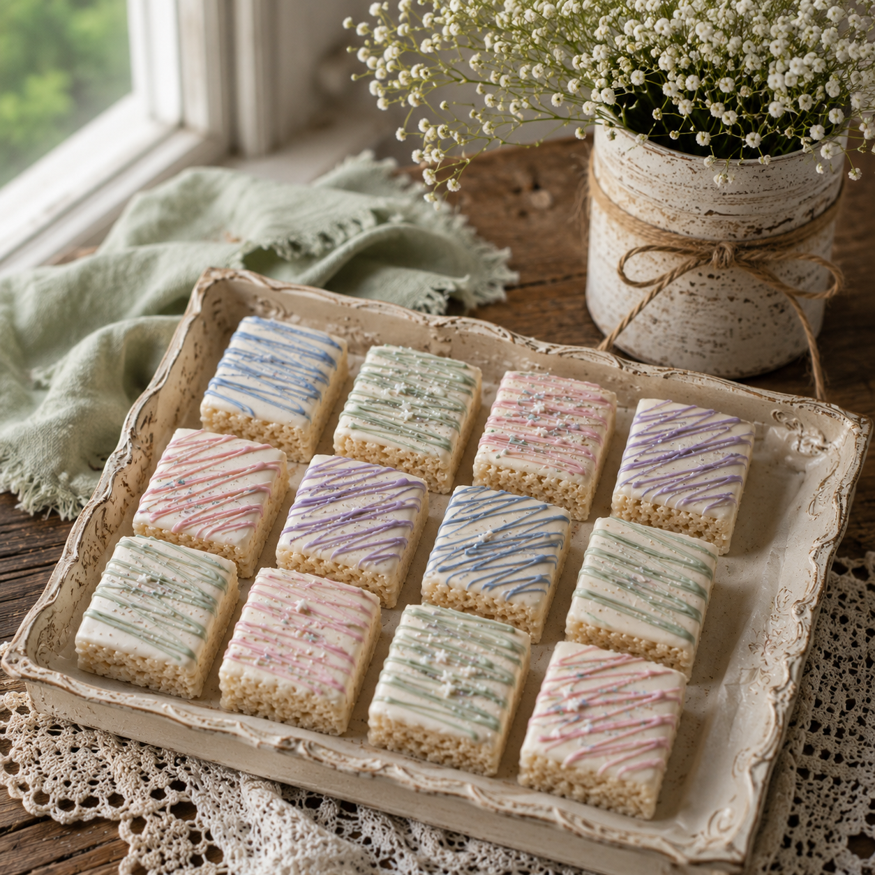 Dipped Rice Krispy Treats