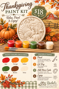 Thanksgiving Turkey Medallion Paint Kit